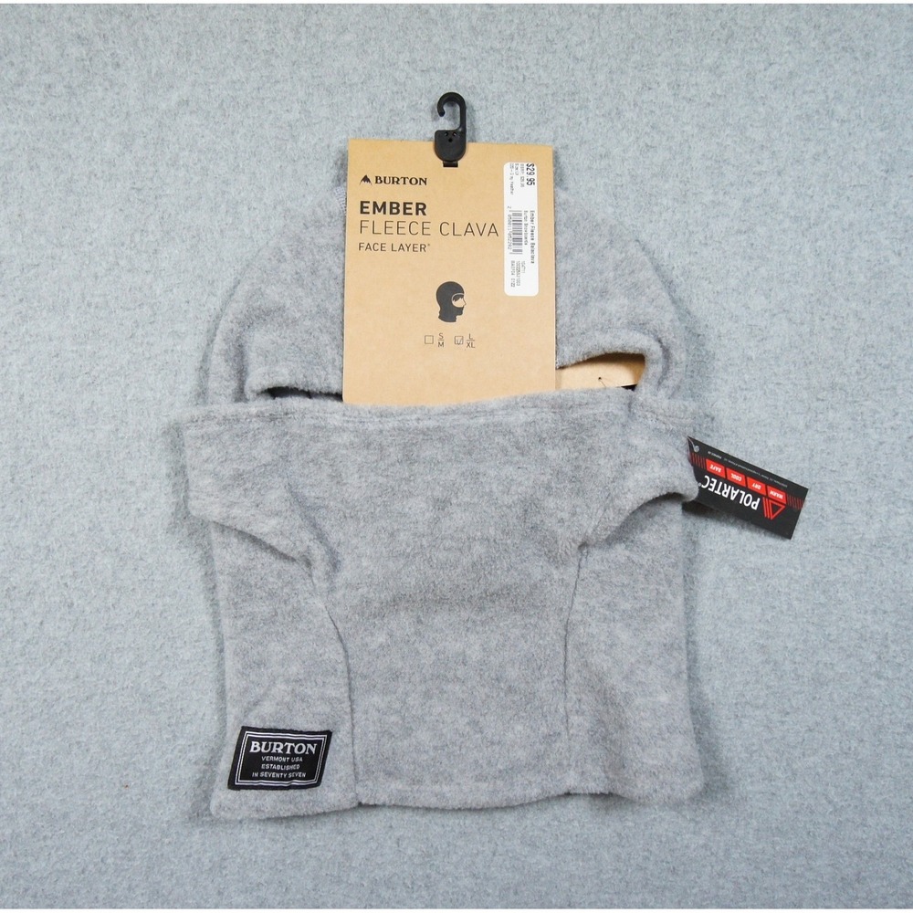 Burton Balaclava Gray Adult L/XL Ember Fleece Clava Polartec Outdoors NEW
